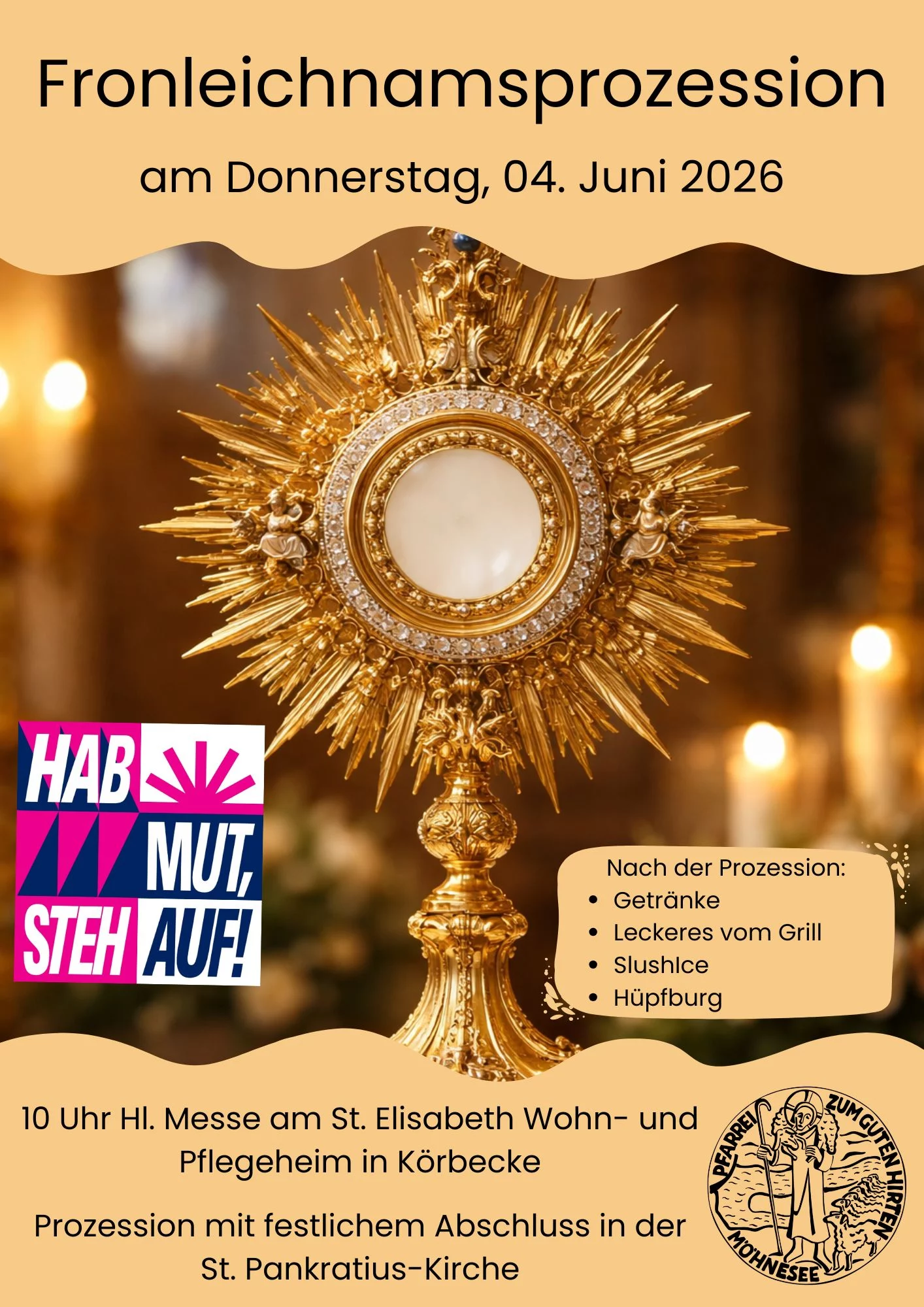 Das Plakat zur Prozession