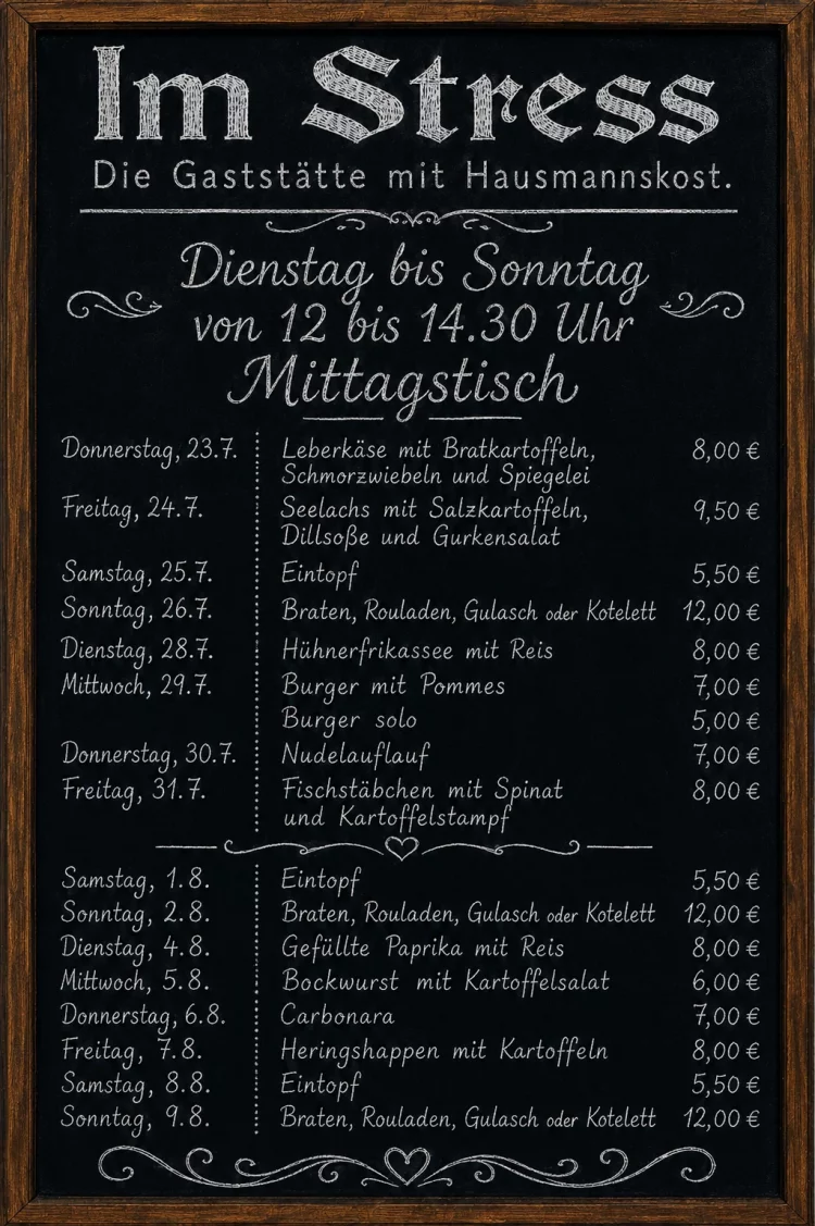 Stressmittagstisch