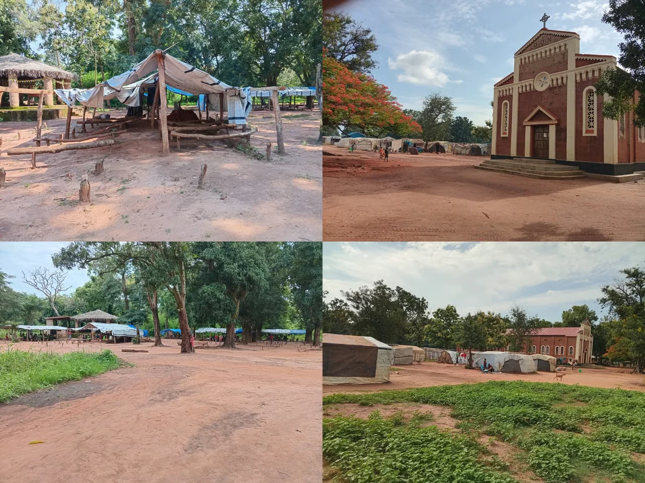 Aufnahme zu den durch Regen beschädigten Klassenräumen im Südsudan